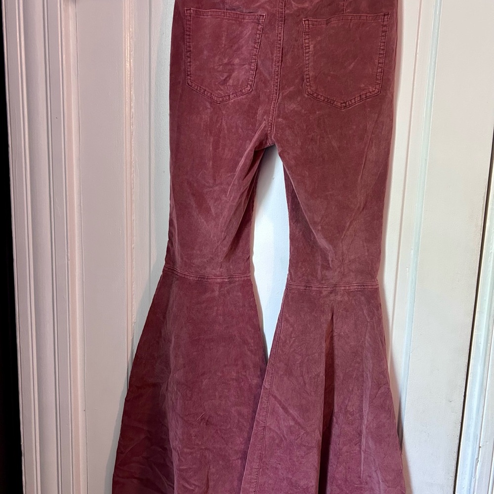 Free People We The Free Salmon Corduroy Flare Pants